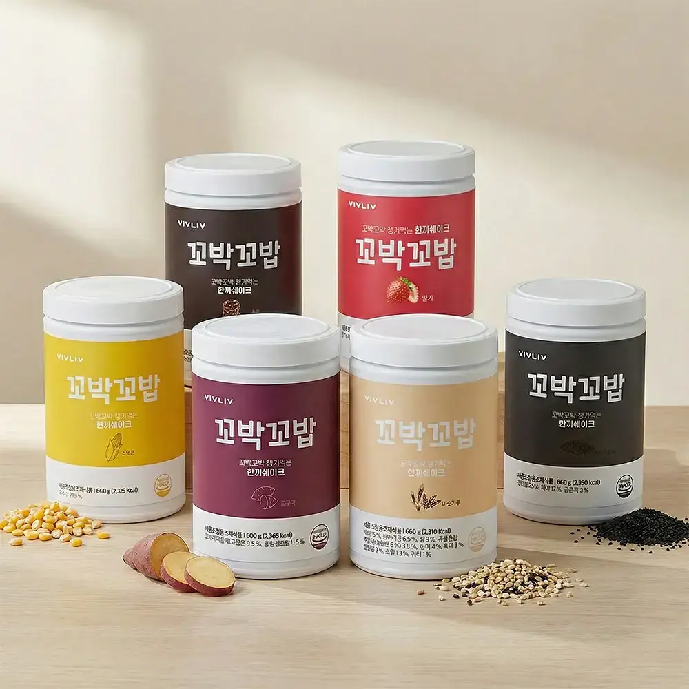 [심으뜸PICK] 비브리브 꼬박꼬밥 식사대용 단백질쉐이크 600g 7종 택1
